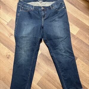 Torrid Womens Crop Boyfriend Jeans Size 18 Dark Wash Stretch Raw Hem